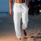 Men's Linen Pants Trousers Summer Pants Beach Pants Drawstring Elastic Waist Straight Leg Plain Comfort Breathable Casual Daily Holiday Fashion Classic Style Light Khaki Black Men's Linen Pants Trousers Summer Pants Beach Pants Drawstring Elastic Waist Straight Leg Plain Comfort Breathable Casual Daily Holiday Fashion Classic Style Light Khaki Black