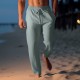 Men's Linen Pants Trousers Summer Pants Beach Pants Drawstring Elastic Waist Straight Leg Plain Comfort Breathable Casual Daily Holiday Fashion Classic Style Light Khaki Black Men's Linen Pants Trousers Summer Pants Beach Pants Drawstring Elastic Waist Straight Leg Plain Comfort Breathable Casual Daily Holiday Fashion Classic Style Light Khaki Black