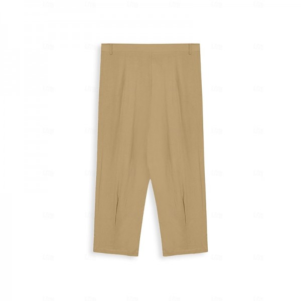 Men's Linen Pants Trousers Summer Pants Tapered Carrot Pants Beach Pants Front Pocket Pleats Plain Comfort Breathable Casual Daily Holiday Fashion Basic Black White Men's Linen Pants Trousers Summer Pants Tapered Carrot Pants Beach Pants Front Pocket Pleats Plain Comfort Breathable Casual Daily Holiday Fashion Basic Black White