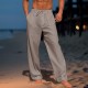 Men's Linen Pants Trousers Summer Pants Beach Pants Drawstring Elastic Waist Pleats Plain Comfort Breathable Casual Daily Holiday Fashion Classic Style Black White Men's Linen Pants Trousers Summer Pants Beach Pants Drawstring Elastic Waist Pleats Plain Comfort Breathable Casual Daily Holiday Fashion Classic Style Black White