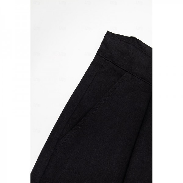 Men's Linen Pants Trousers Summer Pants Beach Pants Drawstring Elastic Waist Pleats Plain Comfort Breathable Casual Daily Holiday Fashion Classic Style Black White Men's Linen Pants Trousers Summer Pants Beach Pants Drawstring Elastic Waist Pleats Plain Comfort Breathable Casual Daily Holiday Fashion Classic Style Black White
