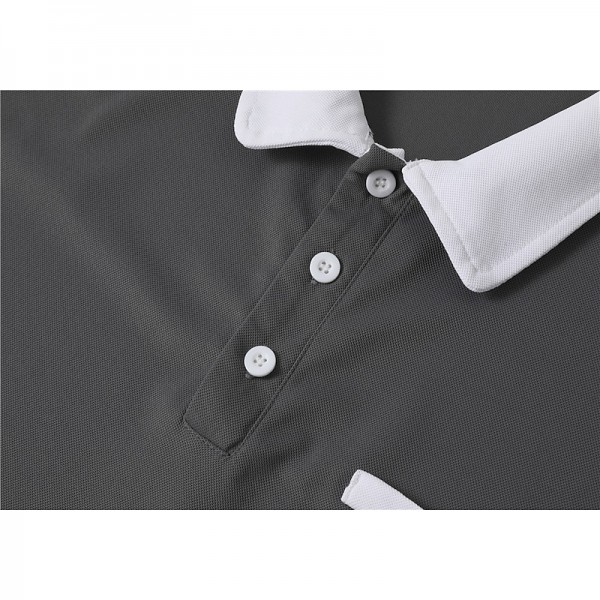 Men&#039;s Button Up Polos Polo Shirt Casual Holiday Lapel Short Sleeve Fashion Basic Plain Classic Summer Regular Fit Navy Black White Burgundy Sky Blue Grey Button Up Polos
