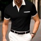 Men&#039;s Button Up Polos Polo Shirt Casual Holiday Lapel Short Sleeve Fashion Basic Plain Classic Summer Regular Fit Navy Black White Burgundy Sky Blue Grey Button Up Polos