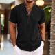 Men's Shirt Linen Shirt Popover Shirt Summer Shirt Beach Shirt Black White Pink Short Sleeve Plain Henley Summer Casual Daily Clothing Apparel Men's Shirt Linen Shirt Popover Shirt Summer Shirt Beach Shirt Black White Pink Short Sleeve Plain Henley Summer Casual Daily Clothing Apparel
