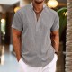 Men's Shirt Linen Shirt Popover Shirt Summer Shirt Beach Shirt Black White Pink Short Sleeve Plain Henley Summer Casual Daily Clothing Apparel Men's Shirt Linen Shirt Popover Shirt Summer Shirt Beach Shirt Black White Pink Short Sleeve Plain Henley Summer Casual Daily Clothing Apparel