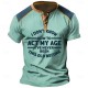 Men&#039;s Henley Shirt Graphic Letter Henley Clothing Apparel 3D Print Outdoor Daily Short Sleeve Print Button-Down Fashion Designer Comfortable