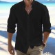 Men's Shirt Linen Shirt Button Up Shirt Summer Shirt Beach Shirt Black White Pink Long Sleeve Plain Band Collar Spring & Summer Casual Daily Clothing Apparel Men's Shirt Linen Shirt Button Up Shirt Summer Shirt Beach Shirt Black White Pink Long Sleeve Plain Band Collar Spring & Summer Casual Daily Clothing Apparel