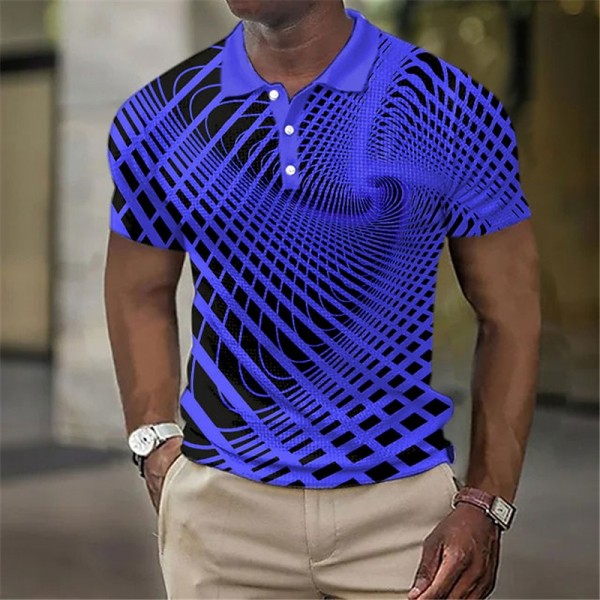 Men's Polo Shirt Waffle Polo Shirt Lapel Polo Button Up Polos Golf Shirt Optical Illusion Graphic Prints Turndown White Yellow Royal Blue Blue Green Outdoor Street Short Sleeve Print Clothing Apparel Men's Polo Shirt Waffle Polo Shirt Lapel Polo Button Up Polos Golf Shirt Optical Illusion Graphic Prints Turndown White Yellow Royal Blue Blue Green Outdoor Street Short Sleeve Print Clothing Apparel