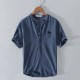 Men's Shirt Linen Shirt Cotton Linen Shirt Popover Shirt Casual Shirt White Navy Blue Light Blue Short Sleeve Coconut Tree Band Collar Summer Street Hawaiian Clothing Apparel Men's Shirt Linen Shirt Cotton Linen Shirt Popover Shirt Casual Shirt White Navy Blue Light Blue Short Sleeve Coconut Tree Band Collar Summer Street Hawaiian Clothing Apparel