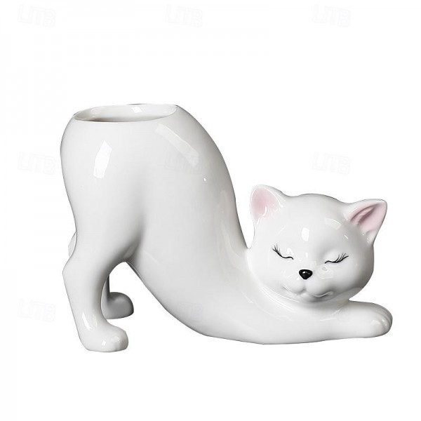 Cat Planter Plant Flower Pot Succulent Pots Succulent Planter Cat Succulent Pots with Drainage Hole Cat Tail Flower Pot Ceramic Cactus Planter Pot Cat Gifts Animal Planter Cute Cat Decor Cat Planter Plant Flower Pot Succulent Pots Succulent Planter Cat Succulent Pots with Drainage Hole Cat Tail Flower Pot Ceramic Cactus Planter Pot Cat Gifts Animal Planter Cute Cat Decor