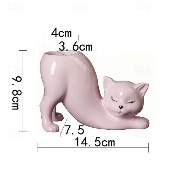 Cat Planter Plant Flower Pot Succulent Pots Succulent Planter Cat Succulent Pots with Drainage Hole Cat Tail Flower Pot Ceramic Cactus Planter Pot Cat Gifts Animal Planter Cute Cat Decor Cat Planter Plant Flower Pot Succulent Pots Succulent Planter Cat Succulent Pots with Drainage Hole Cat Tail Flower Pot Ceramic Cactus Planter Pot Cat Gifts Animal Planter Cute Cat Decor