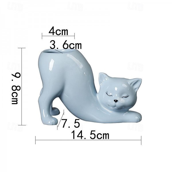 Cat Planter Plant Flower Pot Succulent Pots Succulent Planter Cat Succulent Pots with Drainage Hole Cat Tail Flower Pot Ceramic Cactus Planter Pot Cat Gifts Animal Planter Cute Cat Decor Cat Planter Plant Flower Pot Succulent Pots Succulent Planter Cat Succulent Pots with Drainage Hole Cat Tail Flower Pot Ceramic Cactus Planter Pot Cat Gifts Animal Planter Cute Cat Decor