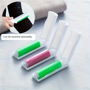 2PCS Foldable Washable Reusable Hair Remover Clothing Hair Remover Hair Removal Brush Hair Sticking Drum Rolling Brush Plush Roll Stick Duster