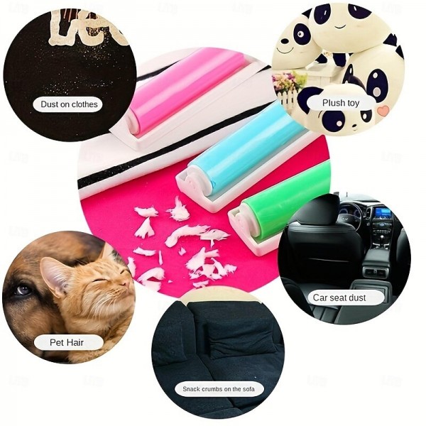 2PCS Foldable Washable Reusable Hair Remover Clothing Hair Remover Hair Removal Brush Hair Sticking Drum Rolling Brush Plush Roll Stick Duster 2PCS Foldable Washable Reusable Hair Remover Clothing Hair Remover Hair Removal Brush Hair Sticking Drum Rolling Brush Plush Roll Stick Duster