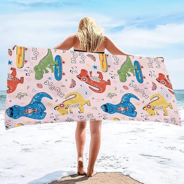 Beach Towel Swimming Pool Outdoor Travel Dinosaur Oversized Ultra-fine Fiber Bath Towel Quick-Drying Lightweight Blanket Towel Beach Towel Swimming Pool Outdoor Travel Dinosaur Oversized Ultra-fine Fiber Bath Towel Quick-Drying Lightweight Blanket Towel