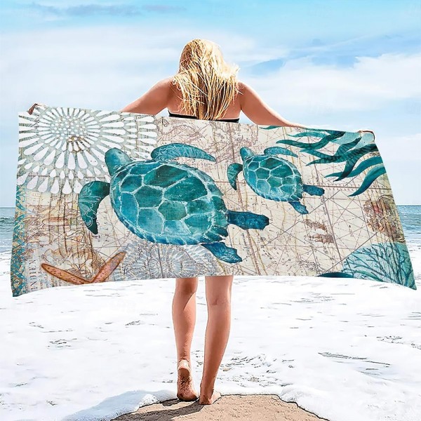 Beach Towel Quick-Drying Vintage Seahorse Sea Turtle Soft Microfiber Sand Pool Bath Outdoor Travel Towel Camping Swimming Yoga Sports Girls Women Men Adults Beach Towel Quick-Drying Vintage Seahorse Sea Turtle Soft Microfiber Sand Pool Bath Outdoor Travel Towel Camping Swimming Yoga Sports Girls Women Men Adults