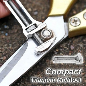 Mini Multitool Wrench - Compact Titanium Multitool, Tispanner A Compact Titanium Multitool Always Within Reach, Mini Alloy Multi-tool for Everyday Prep, Keychain Bottle Opener Mini Spanner
