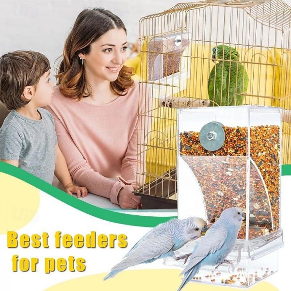 No Mess Automatic Bird Feeder,Automatic No-Spill Transparent Bird Feeder - Anti-Splash and Mess-Free Feeding Box No Mess Automatic Bird Feeder,Automatic No-Spill Transparent Bird Feeder - Anti-Splash and Mess-Free Feeding Box