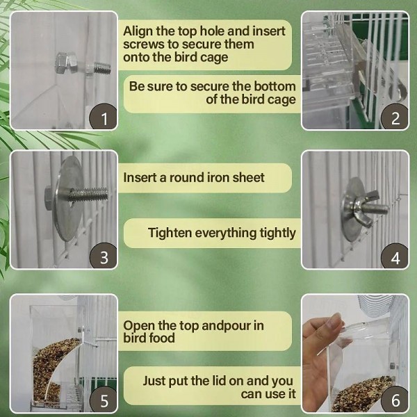 No Mess Automatic Bird Feeder,Automatic No-Spill Transparent Bird Feeder - Anti-Splash and Mess-Free Feeding Box No Mess Automatic Bird Feeder,Automatic No-Spill Transparent Bird Feeder - Anti-Splash and Mess-Free Feeding Box