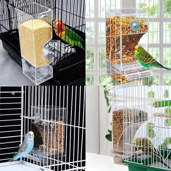 No Mess Automatic Bird Feeder,Automatic No-Spill Transparent Bird Feeder - Anti-Splash and Mess-Free Feeding Box No Mess Automatic Bird Feeder,Automatic No-Spill Transparent Bird Feeder - Anti-Splash and Mess-Free Feeding Box
