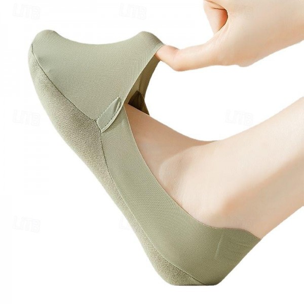 5pcs/set Ice Silk Boat Socks Women's Spring Summer Thin Non-slip Socks Cotton Bottom Socks High Heels Shallow Mouth Invisible Socks 5pcs/set Ice Silk Boat Socks Women's Spring Summer Thin Non-slip Socks Cotton Bottom Socks High Heels Shallow Mouth Invisible Socks
