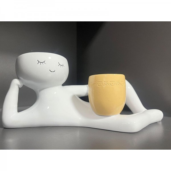 Lazy Little Figure Flower Basin House Desktop Resin Sculpture Miniature Figure Flower Basin House Desktop Ornament for Office, Succulent Planter Pot Lazy Little Figure Flower Basin House Desktop Resin Sculpture Miniature Figure Flower Basin House Desktop Ornament for Office, Succulent Planter Pot