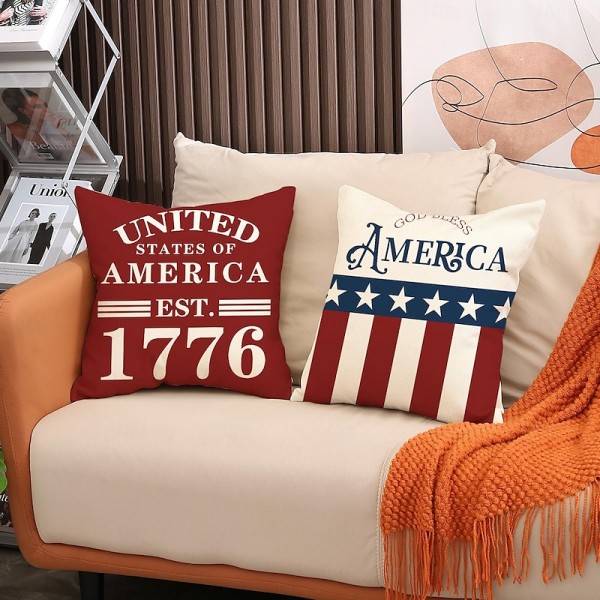 Independence Day Decorative Toss Pillows Cover 1PC Soft Square Cushion Case Pillowcase for Bedroom Livingroom Sofa Couch Chair Independence Day Decorative Toss Pillows Cover 1PC Soft Square Cushion Case Pillowcase for Bedroom Livingroom Sofa Couch Chair