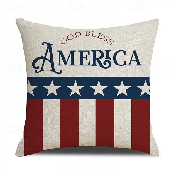 Independence Day Decorative Toss Pillows Cover 1PC Soft Square Cushion Case Pillowcase for Bedroom Livingroom Sofa Couch Chair Independence Day Decorative Toss Pillows Cover 1PC Soft Square Cushion Case Pillowcase for Bedroom Livingroom Sofa Couch Chair