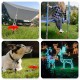 8/16pcs Screw in Tent Stakes 8&quot; - Ground Anchors Screw in Hexagonal Spiral Glow-in-the-Dark Tent Pegs - Outdoor Night-Light Rotatable M8 Carbon Steel Hexagonal Plastic Head 20cm Threaded Tent Pegs
