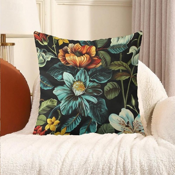 Birds Flowers Decorative Toss Pillows Cover 4PC Soft Square Cushion Case Pillowcase for Bedroom Livingroom Sofa Couch Chair Birds Flowers Decorative Toss Pillows Cover 4PC Soft Square Cushion Case Pillowcase for Bedroom Livingroom Sofa Couch Chair