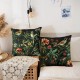 Birds Flowers Decorative Toss Pillows Cover 4PC Soft Square Cushion Case Pillowcase for Bedroom Livingroom Sofa Couch Chair Birds Flowers Decorative Toss Pillows Cover 4PC Soft Square Cushion Case Pillowcase for Bedroom Livingroom Sofa Couch Chair