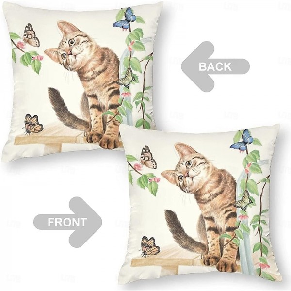 Birds Flowers Decorative Toss Pillows Cover 4PC Soft Square Cushion Case Pillowcase for Bedroom Livingroom Sofa Couch Chair Birds Flowers Decorative Toss Pillows Cover 4PC Soft Square Cushion Case Pillowcase for Bedroom Livingroom Sofa Couch Chair