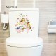 Peony Cuckoo Hummingbird Whale Refrigerator Sticker Toilet Sticker Washing Machine Sticker Toilet Toilet Bathroom Kitchen Laundry Room Can Remove Home Background Decoration Wall Sticker