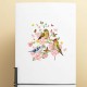 Peony Cuckoo Hummingbird Whale Refrigerator Sticker Toilet Sticker Washing Machine Sticker Toilet Toilet Bathroom Kitchen Laundry Room Can Remove Home Background Decoration Wall Sticker