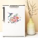 Peony Cuckoo Hummingbird Whale Refrigerator Sticker Toilet Sticker Washing Machine Sticker Toilet Toilet Bathroom Kitchen Laundry Room Can Remove Home Background Decoration Wall Sticker
