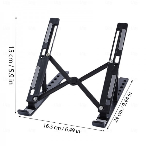 Adjustable Laptop Stand - Foldable, Portable Aluminum Alloy Stand, Breathable and Lightweight, Compatible Laptops, and Tablets Adjustable Laptop Stand - Foldable, Portable Aluminum Alloy Stand, Breathable and Lightweight, Compatible Laptops, and Tablets