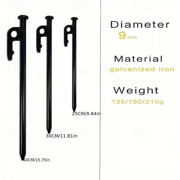4pcs/6pcs Solid Bold Extended Outdoor Camping Nail Awning Tent Camping with Steel Nail Beach Camp Nail 4pcs/6pcs Solid Bold Extended Outdoor Camping Nail Awning Tent Camping with Steel Nail Beach Camp Nail