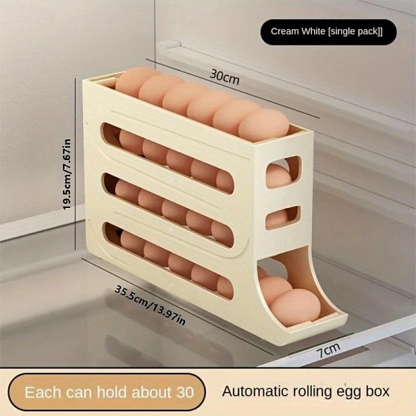 4 Tiers Egg Holder for Fridge,Egg Holder for Fridge, Eggs Dispenser Auto Rolling Egg Tray Storage 30 Egg Container Space-Saving Egg Roller for Refrigerator 4 Tiers Egg Holder for Fridge,Egg Holder for Fridge, Eggs Dispenser Auto Rolling Egg Tray Storage 30 Egg Container Space-Saving Egg Roller for Refrigerator