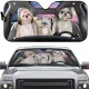 Fun Pet Pattern Car Sunshade - 3D Printed Front Windshield Sun Blocker - UV Protection and Heat Shield Fun Pet Pattern Car Sunshade - 3D Printed Front Windshield Sun Blocker - UV Protection and Heat Shield