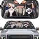 Fun Pet Pattern Car Sunshade - 3D Printed Front Windshield Sun Blocker - UV Protection and Heat Shield Fun Pet Pattern Car Sunshade - 3D Printed Front Windshield Sun Blocker - UV Protection and Heat Shield