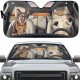 Fun Pet Pattern Car Sunshade - 3D Printed Front Windshield Sun Blocker - UV Protection and Heat Shield Fun Pet Pattern Car Sunshade - 3D Printed Front Windshield Sun Blocker - UV Protection and Heat Shield