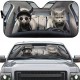 Fun Pet Pattern Car Sunshade - 3D Printed Front Windshield Sun Blocker - UV Protection and Heat Shield Fun Pet Pattern Car Sunshade - 3D Printed Front Windshield Sun Blocker - UV Protection and Heat Shield