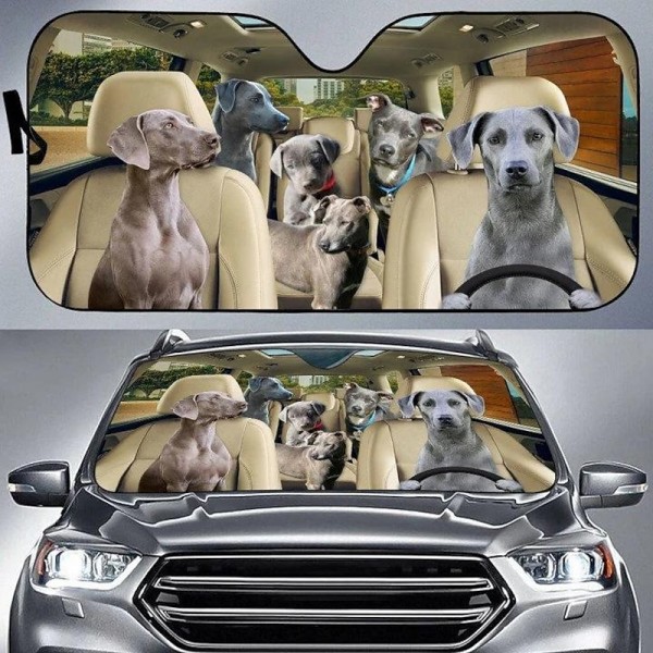 Fun Pet Pattern Car Sunshade - 3D Printed Front Windshield Sun Blocker - UV Protection and Heat Shield Fun Pet Pattern Car Sunshade - 3D Printed Front Windshield Sun Blocker - UV Protection and Heat Shield