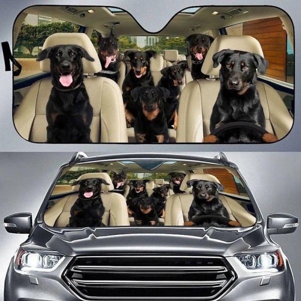 Fun Pet Pattern Car Sunshade - 3D Printed Front Windshield Sun Blocker - UV Protection and Heat Shield Fun Pet Pattern Car Sunshade - 3D Printed Front Windshield Sun Blocker - UV Protection and Heat Shield