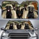 Fun Pet Pattern Car Sunshade - 3D Printed Front Windshield Sun Blocker - UV Protection and Heat Shield Fun Pet Pattern Car Sunshade - 3D Printed Front Windshield Sun Blocker - UV Protection and Heat Shield