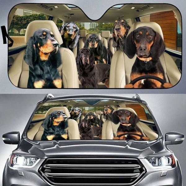Fun Pet Pattern Car Sunshade - 3D Printed Front Windshield Sun Blocker - UV Protection and Heat Shield Fun Pet Pattern Car Sunshade - 3D Printed Front Windshield Sun Blocker - UV Protection and Heat Shield