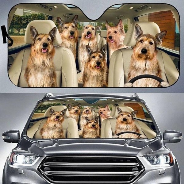 Fun Pet Pattern Car Sunshade - 3D Printed Front Windshield Sun Blocker - UV Protection and Heat Shield Fun Pet Pattern Car Sunshade - 3D Printed Front Windshield Sun Blocker - UV Protection and Heat Shield
