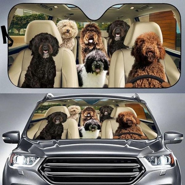 Fun Pet Pattern Car Sunshade - 3D Printed Front Windshield Sun Blocker - UV Protection and Heat Shield Fun Pet Pattern Car Sunshade - 3D Printed Front Windshield Sun Blocker - UV Protection and Heat Shield