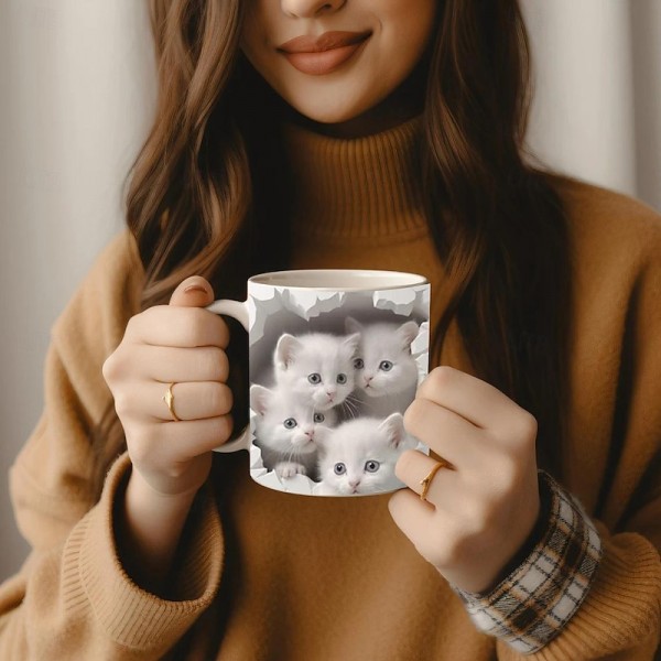 3D Print Kittens Hole In A Wall Mug, Ceramic Coffee Cat Mug 3D Novelty Cat Mugs Cat Lovers Coffee Mug Cat Club Cup White Ceramic Mug Gifts For Men Women 3D Print Kittens Hole In A Wall Mug, Ceramic Coffee Cat Mug 3D Novelty Cat Mugs Cat Lovers Coffee Mug Cat Club Cup White Ceramic Mug Gifts For Men Women