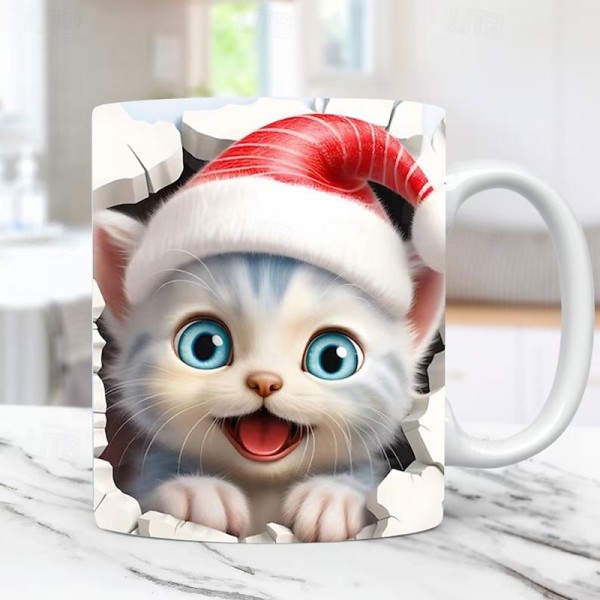 3D Print Kittens Hole In A Wall Mug, Ceramic Coffee Cat Mug 3D Novelty Cat Mugs Cat Lovers Coffee Mug Cat Club Cup White Ceramic Mug Gifts For Men Women 3D Print Kittens Hole In A Wall Mug, Ceramic Coffee Cat Mug 3D Novelty Cat Mugs Cat Lovers Coffee Mug Cat Club Cup White Ceramic Mug Gifts For Men Women